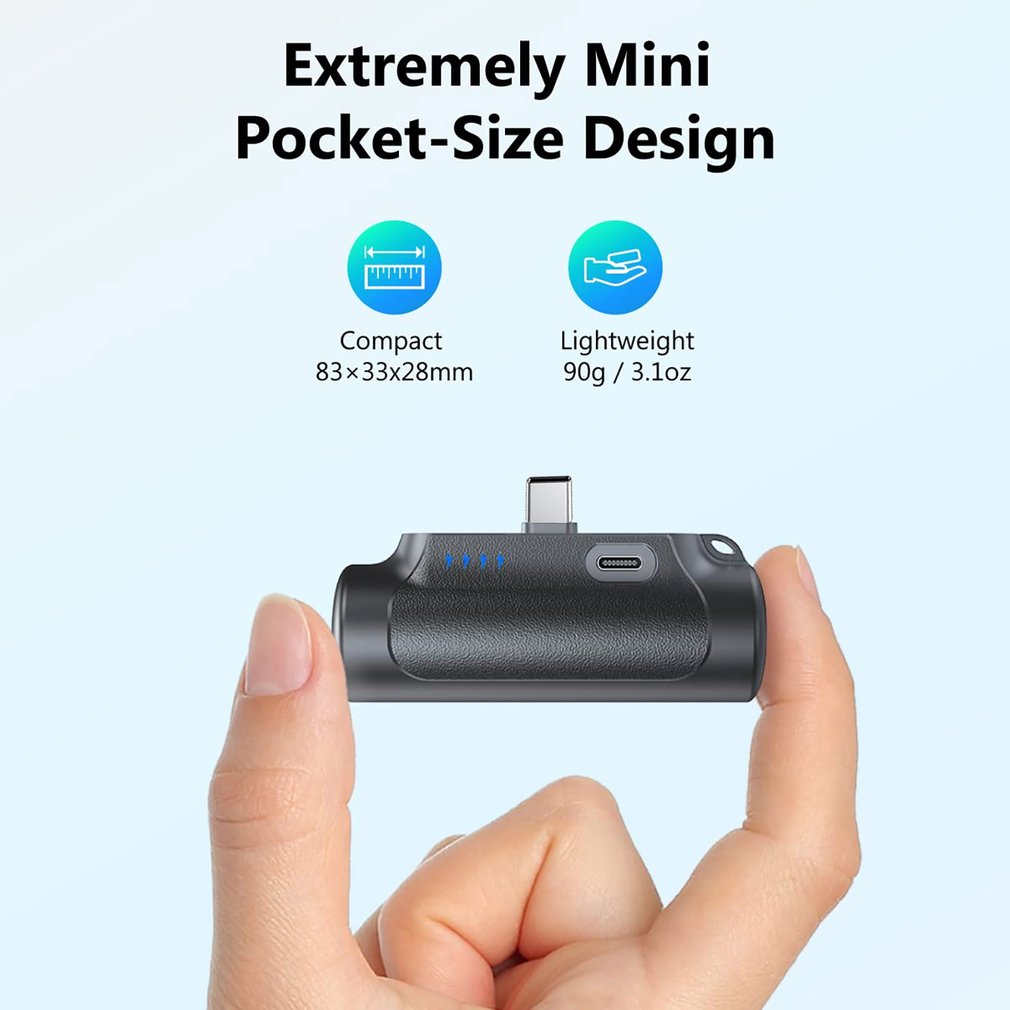 Portable Power Bank Mini 5000mah Lightweight Backup Power Supply