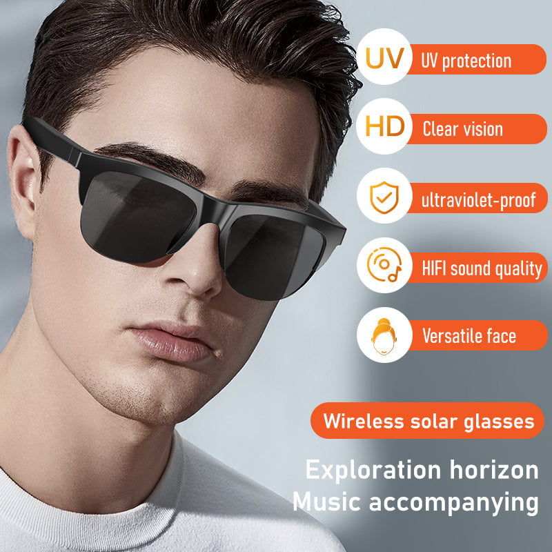 Touch Based Intelligent Bluetooth Sunglasses Business Wireless Headphones
