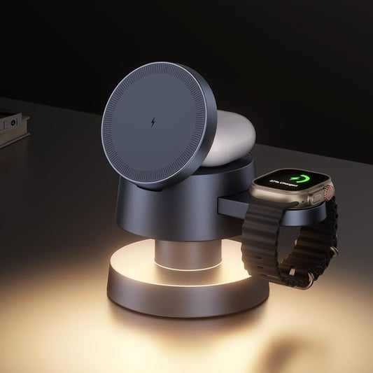 4in1 Wireless Charging Stand Mushroom Atmosphere Night Light